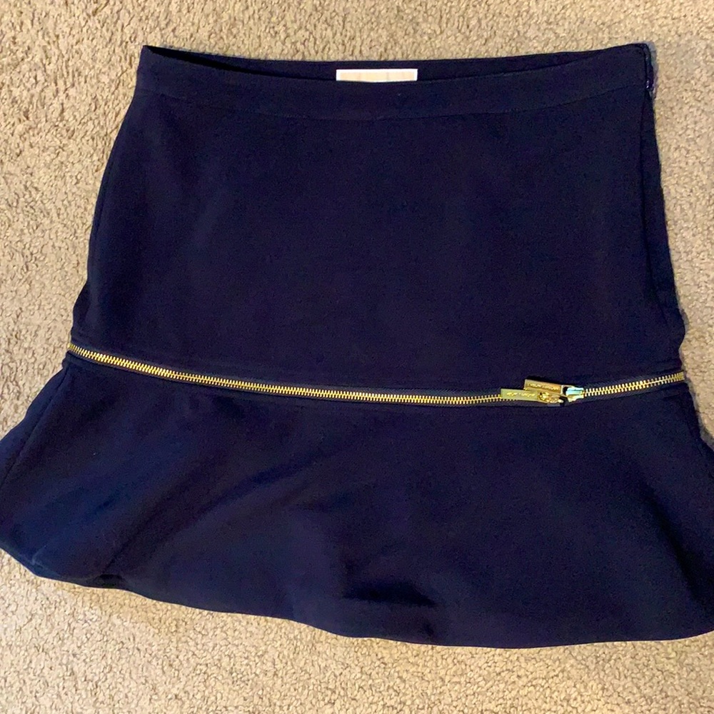 Navy above knee length MK skirt